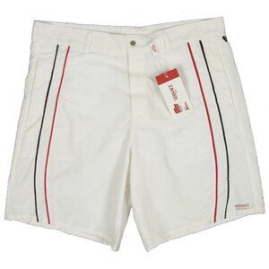 NEW VINTAGE Gianni Versace Sport Swim Trunks (Bathing Suit) Shorts! White  ITALY